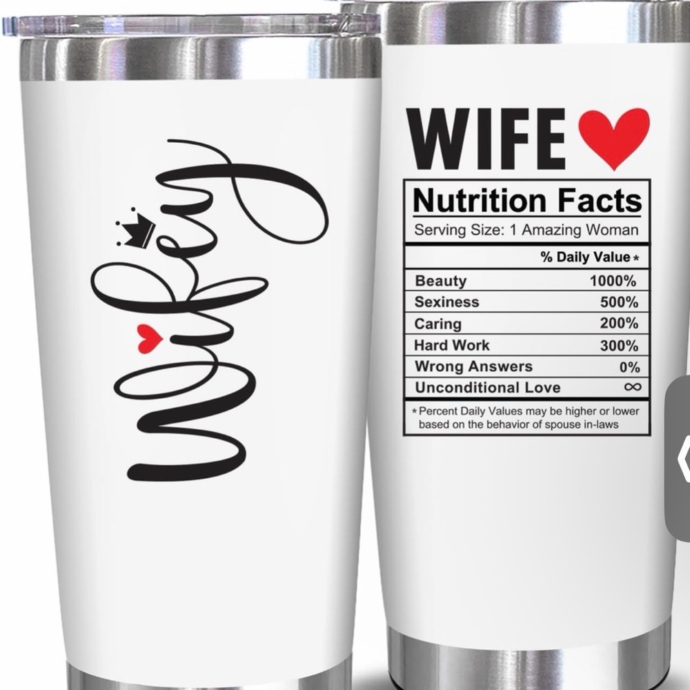 Wifey Tumbler with Heart Design